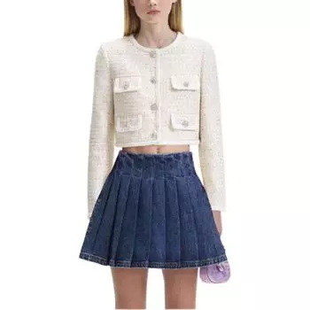 Self-portrait Автопортрет Куртка женская цвета слоновой кости