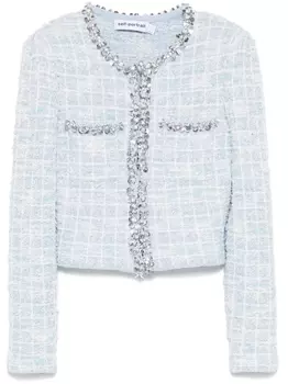 Self-Portrait кардиган в клетку, синий