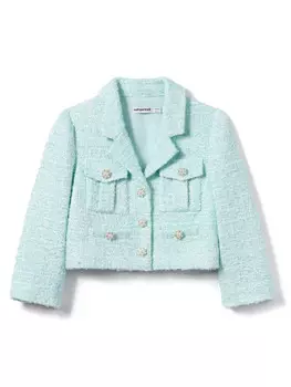 Self-Portrait Kids твидовая куртка, синий