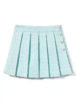 Self-Portrait Kids юбка из ткани букле, синий