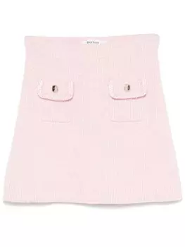 Self-Portrait меланжевая юбка мини, розовый