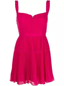 Self-Portrait платье мини без рукавов, розовый