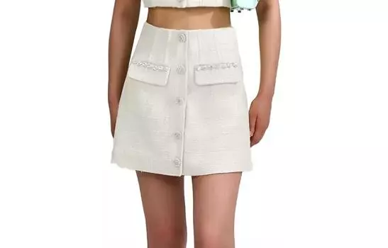 Self-portrait Повседневная короткая юбка женская белые