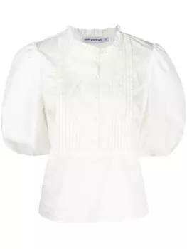 Self-Portrait топ с объемными рукавами, белый