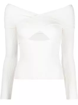 Self-Portrait топ с открытыми плечами, белый