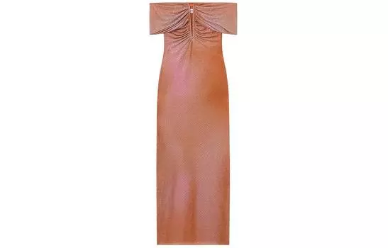 Self-portrait Женское платье без рукавов с автопортретом, оранжевого цвета