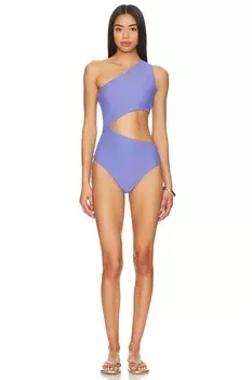 Селин цельный купальник Beach Riot, цвет periwinkle waffle