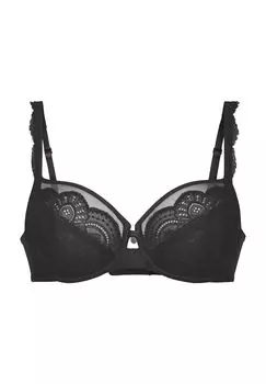 Selma Женский поддерживающий бюстгальтер на косточках с кружевными деталями ROSA FAIA, черный