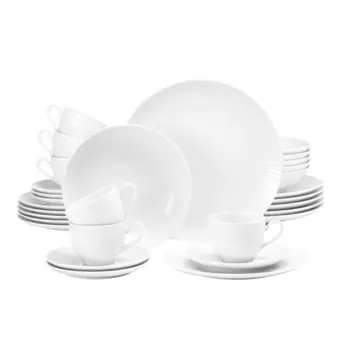 Seltmann Weiden Amina белый комбинированный сервиз 30 шт