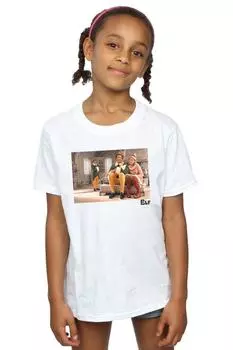 Семейная хлопковая футболка Elf, белый