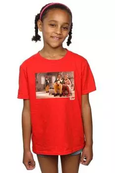 Семейная хлопковая футболка Elf, красный