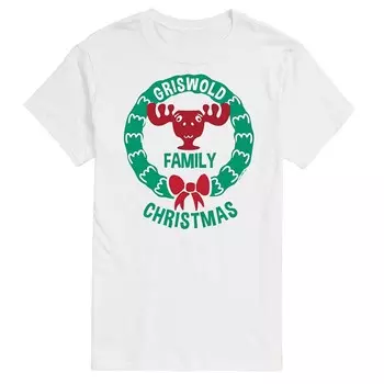 Семейная рождественская футболка с рисунком Big & Tall National Lampoon's Christmas Vacation Licensed Character, белый