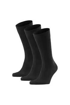 Семейные длинные носки из хлопка, 3 пары Falke, черный