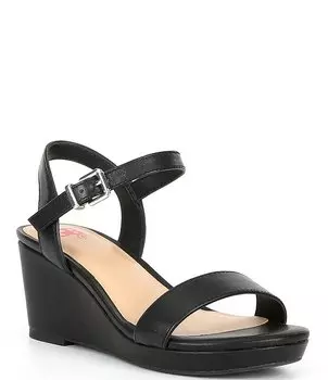 Семейные кожаные сандалии на танкетке Juudeth для девочек GB (для малышей), черный