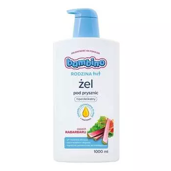 Семейный гипернежный гель для душа Ревень 1000мл Bambino