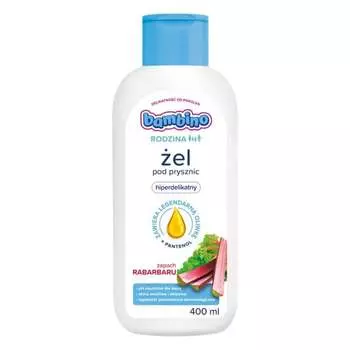 Семейный гипернежный гель для душа Ревень 400мл Bambino