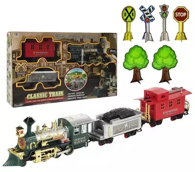 Семейный поезд Железнодорожная дорожка 480 см Звук, освещение lean