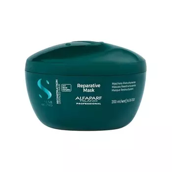Semi di Lino Reconstruction Reparative Mask Color Safe Deep Conditioning Mask для волос средней и густой толщины 6,88 унций Alfaparf Milano