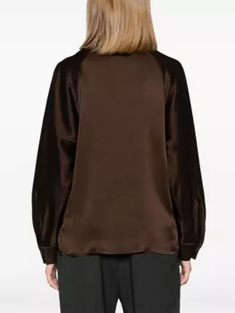 Semicouture атласная рубашка, коричневый