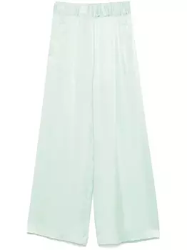 Semicouture атласные брюки, зеленый