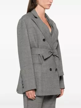 Semicouture блейзер из натуральной шерсти, серый