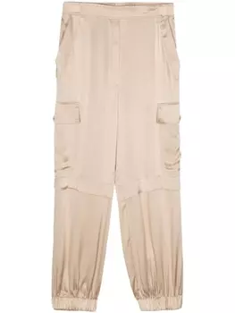 Semicouture брюки карго с завышенной талией, нейтральный цвет