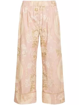 Semicouture брюки с цветочным принтом, розовый