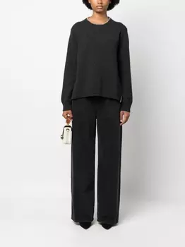 Semicouture джемпер с контрастной строчкой, серый