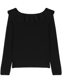 Semicouture джемпер с оборками, черный
