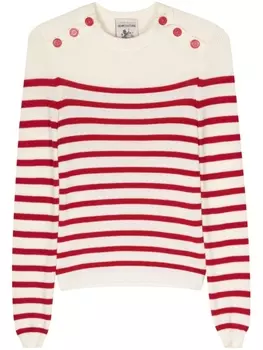 Semicouture джемпер в полоску, нейтральный цвет