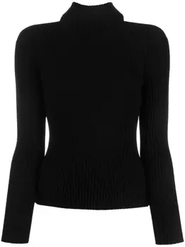 Semicouture джемпер в рубчик, черный