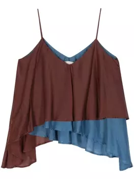 Semicouture многослойный топ, коричневый