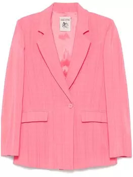 Semicouture пиджак с заостренными лацканами, розовый
