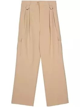 Semicouture прямые брюки карго, нейтральный цвет