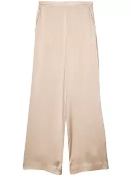 Semicouture широкие брюки с завышенной талией, нейтральный цвет