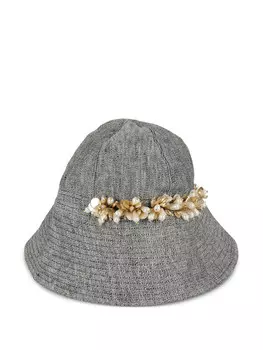 Semicouture шляпа с бисером, черный