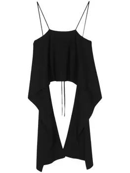 Semicouture топ асимметричного кроя с драпировкой, черный