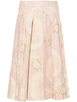 Semicouture юбка с цветочным принтом, розовый