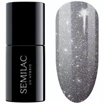 Semilac, гибридный лак для ногтей 334 Silver Lavender, 7 мл