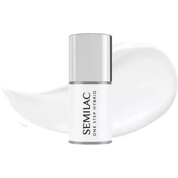 Semilac One Step Гибридный лак для ногтей 3-в-1 Кокосовый крем 5 мл УФ-светодиодный цветной лак для ногтей