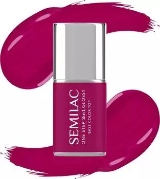 SEMILAC One Step Glossy 3in1 Hybrid Nail Polish S690 Coral Pink 7 мл