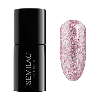 Semilac UV Hybrid Shimmer гибридный лак для ногтей, 293 Rose Gold Shimmer