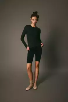 Sense с вырезом на спине и длинным рукавом H&M, черный
