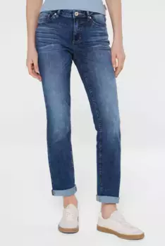 SENSES.THE LABEL Джинсы стандартного кроя с контрастной строчкой Senses.The Lable, синий