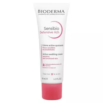 Sensibio Defensive Rich, Активный успокаивающий крем, 1,3 жидких унции (40 мл) Bioderma