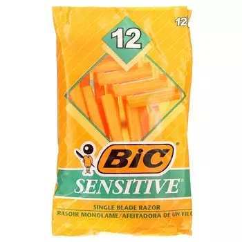 Sensitive, одноразовые бритвы с одним лезвием, 12 шт. Bic