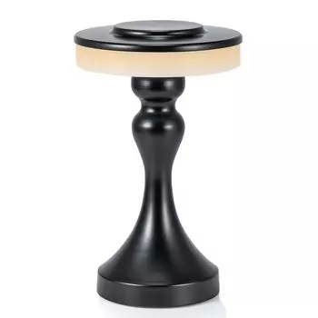 Сенсорная светодиодная настольная лампа с беспроводной регулировкой яркости, IP54, перезаряжаемая от USB, настольная лампа с 3 изменениями цвета для внутреннего и наружного использования, сада, кемпинга, ресторана, черная GIDEALED