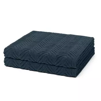 Sensual Skin Zopf Набор полотенец Ross 2 шт, 75x1x140 см, ночной синий