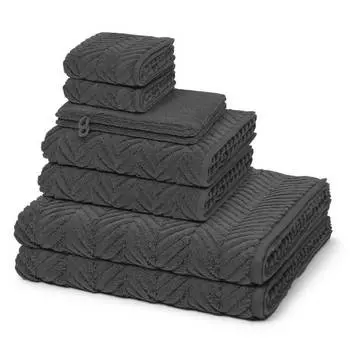 Sensual Skin Zopf Набор полотенец Ross 8-teilig, 50x1x100 см, антрацитовый