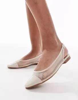 SEQWL Сандалии Phelps с открытой пяткой в сетчатом кремовом цвете